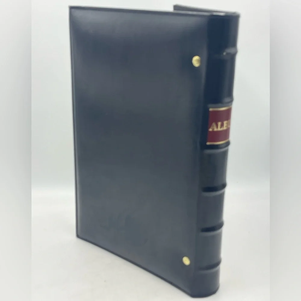 Pioneer: Black Bonded Leather D-Ring VTG 408 (4”x6”) Photo Album w/ Memo Column
